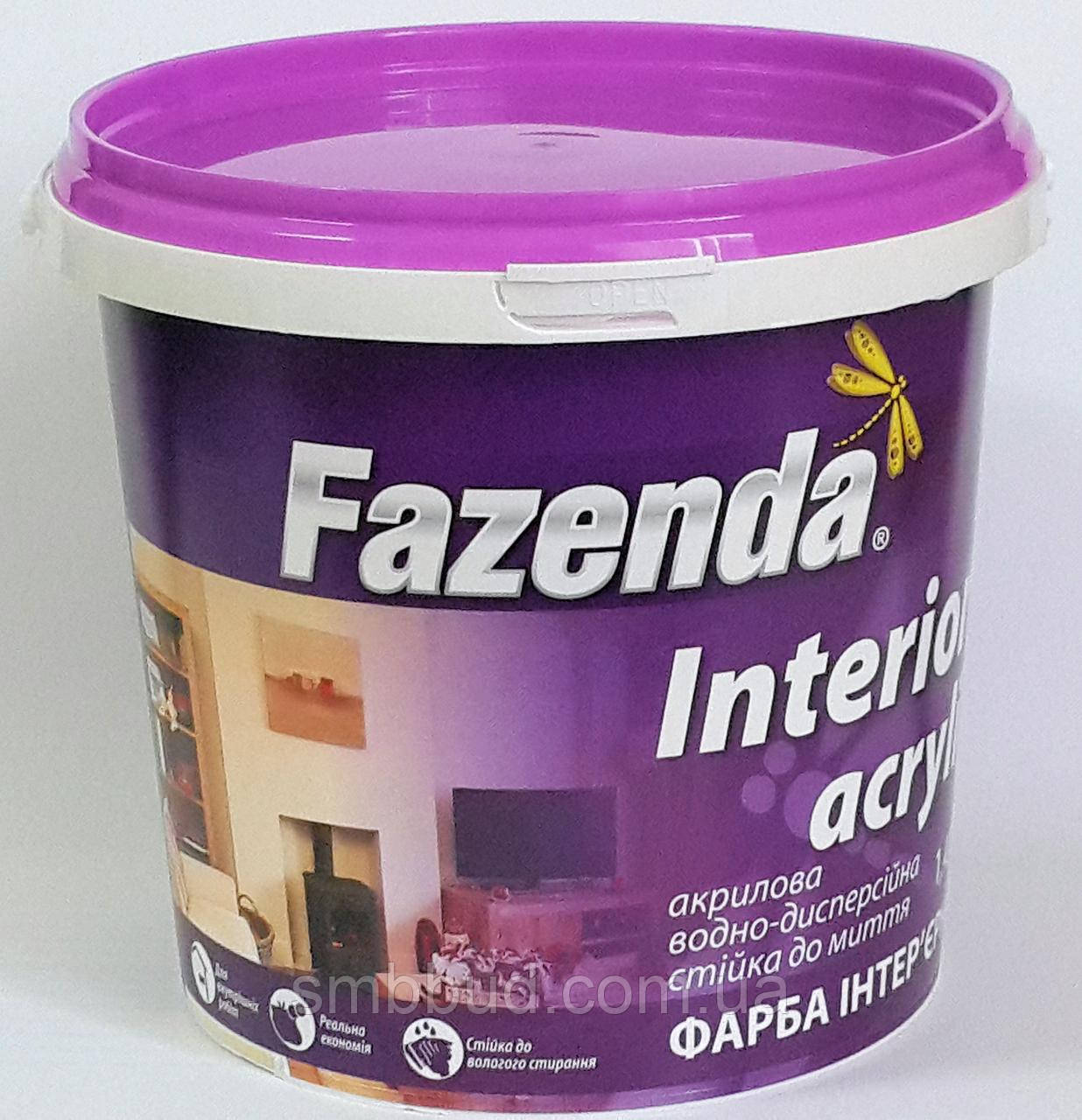 Фарба акрилова Fazenda Interior мат білий 12,6 кг, фото 1