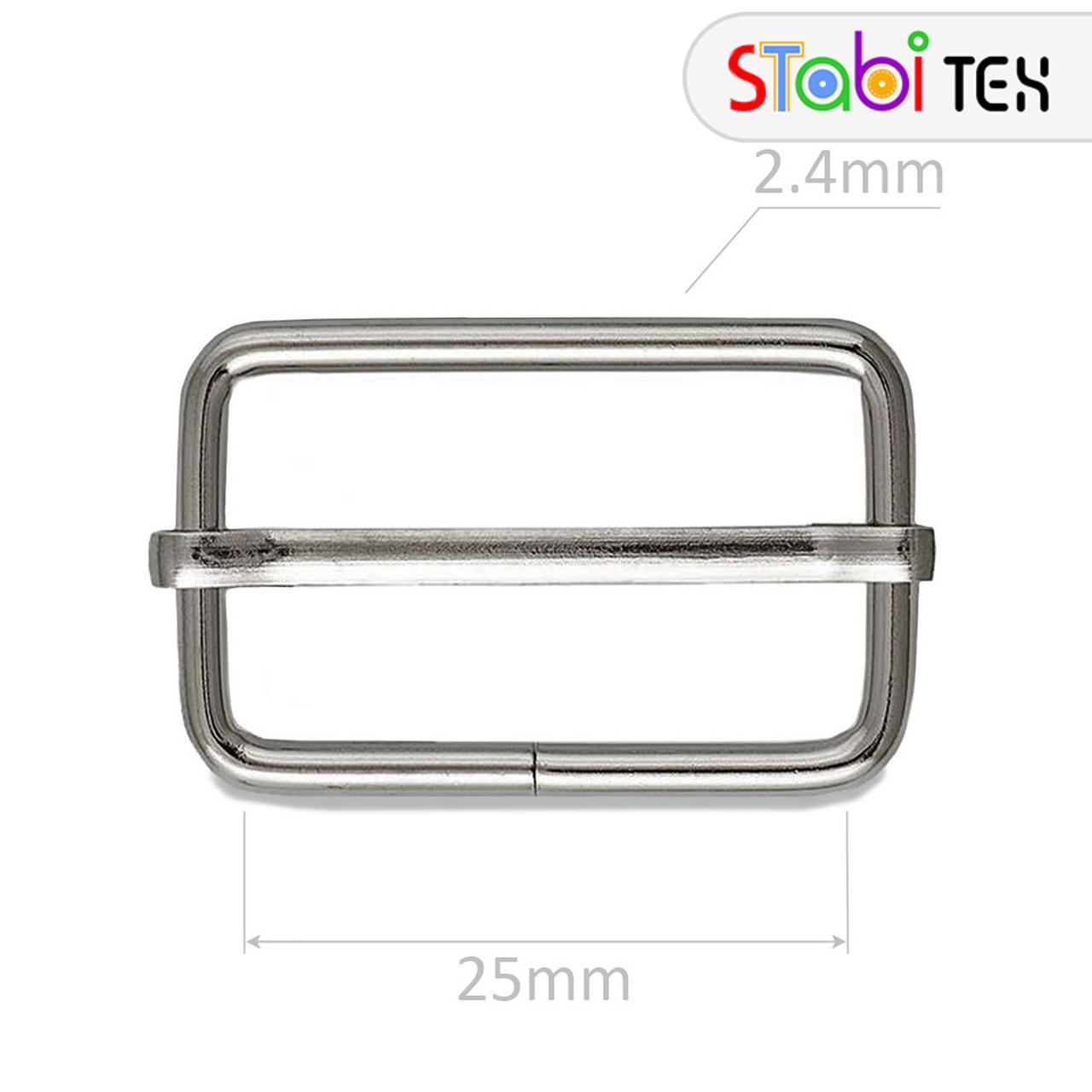 Пряжка пересувка 25мм х 14 мм х 2,40мм Нікель, фото 1