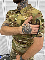 Футболка военная тактическая мультикам, футболка поло для военнослужащих, армейская солдатская футболка летняя