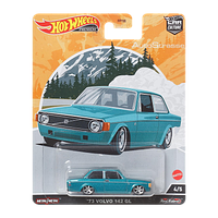 Машинка Premium Hot Wheels '73 Volvo 142 GL Car Culture AutoStrasse 1:64 HCJ87 Turquoise 1шт