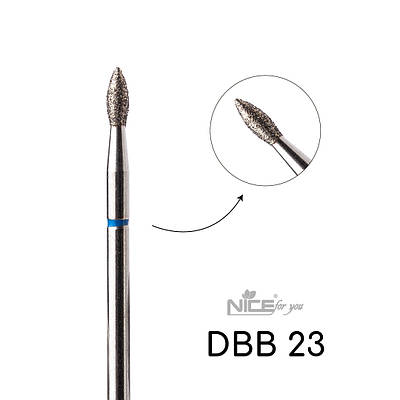 Фреза алмазна Nice for you ПОЛУМ’Я DBB 23 Синє («почка»)