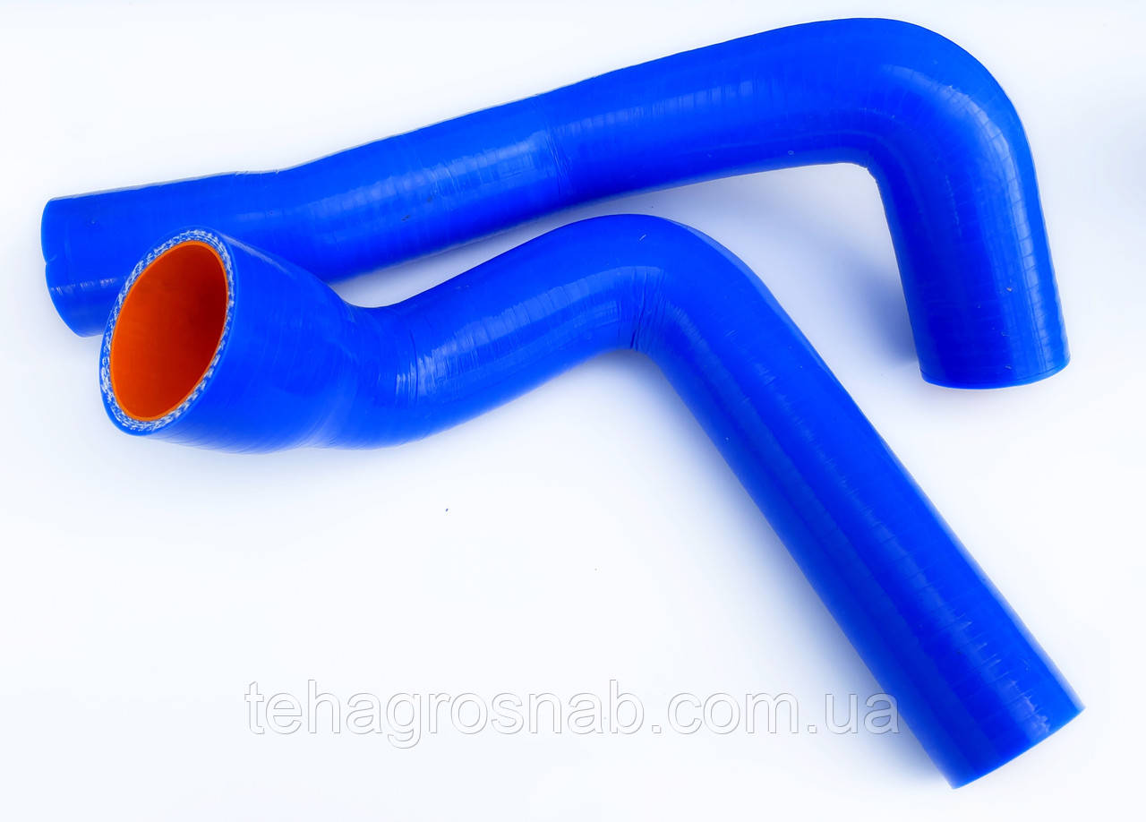 Патрубок радіатору Газель-Бізнес Cummins 2.8 після 05.2012 р. (2 шт. силікон) 3302-1303025-60 3302-1303010-70