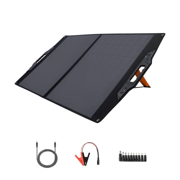 Портативна сонячна панель FLEXSOLAR 100W USB, Type-C, DC18V для ноутбуків, зарядних станцій Jackery