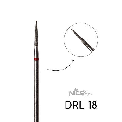 Фреза алмазна Nice for you КОНУС DRL 18 Червоний