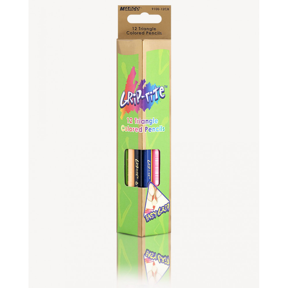 Олівці кольорові Marco Grip-rite 12 кольорів (9100-12CB), фото 1