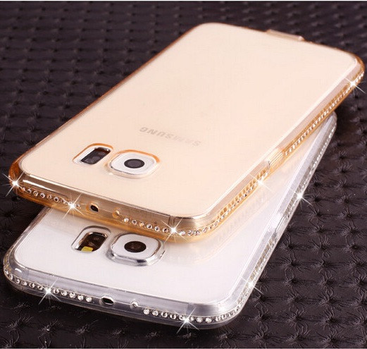 Чохол для Samsung Galaxy Note 4 силіконовий зі стразами