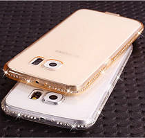 Чохол для Samsung Galaxy Note 4 силіконовий зі стразами