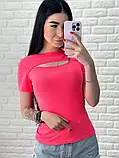 Літня трикотажна футболка у яскравих забарвленнях, фото 2
