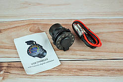 Подвійний USB-роз'єм QC3.0 З кільцевим волетметром і Switch Control , Пилозахисний чохол