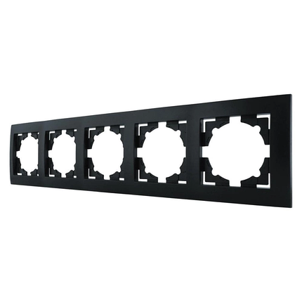 Рамка 5-місна Marshel Ideal чорна FI-5-B, фото 2