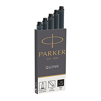 Картриджі Parker Quink для заправки перових ручок (5 шт, колір чорнила чорний) 11 410BK