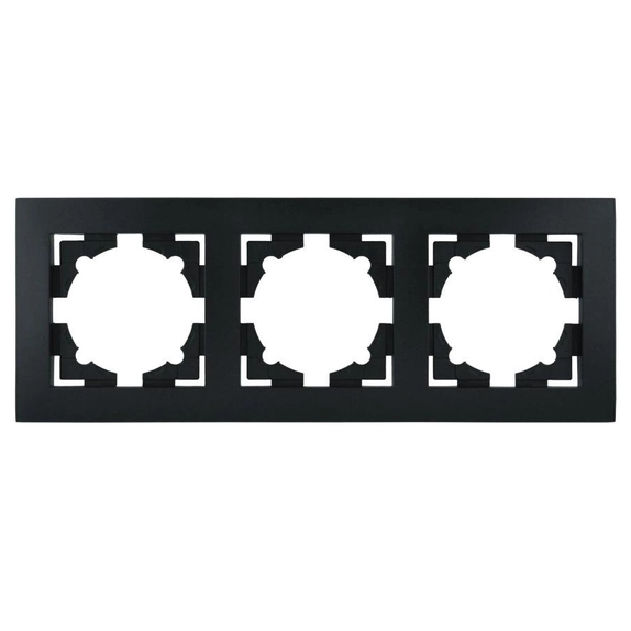 Рамка 3-місна Marshel Ideal чорна FI-3-B