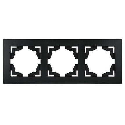 Рамка 3-місна Marshel Ideal чорна FI-3-B, фото 1