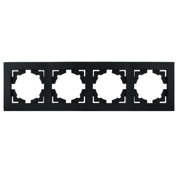 Рамка 4-місна Marshel Ideal чорна FI-4-B