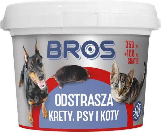 Відлякувач кротів, собак і кішок 450мл Bros ПОЛЬЩА ОРИГІНАЛ!, фото 2