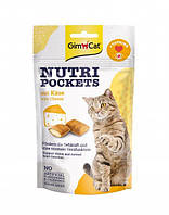 Снеки подушечки для кошек с сыром и таурином GimCat Nutri Pockets Cheese , 60 г