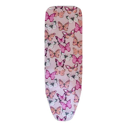 Змінний чохол на прасувальну дошку BigPrize #10 Butterflies on pink на поролоновій основі універсальний 132х48 см, фото 3