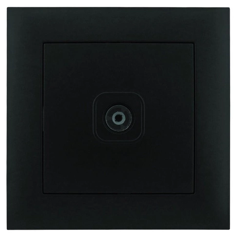 Розетка телевізійна TV Marshel Ideal чорна RTV-481-B