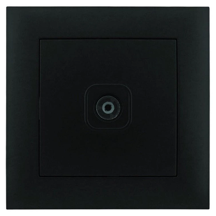 Розетка телевізійна TV Marshel Ideal чорна RTV-481-B, фото 1