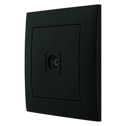 Розетка телевізійна TV Marshel Ideal чорна RTV-481-B, фото 2