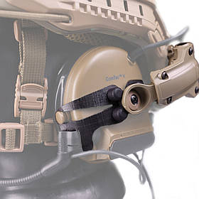 Адаптер на рельси ARC для навушників OPS-CORE Helmet Rail Mount Kit Tan 499 + AXL Carbon PELTOR III & V