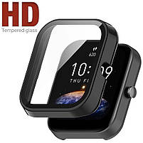 Захисний бампер із загартованим склом для смарт годинника Amazfit Bip 3/3Pro синій, фото 5