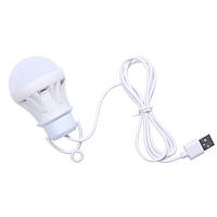 USB Лампа 3W, LED лампочка світлодіодна з ЮСБ