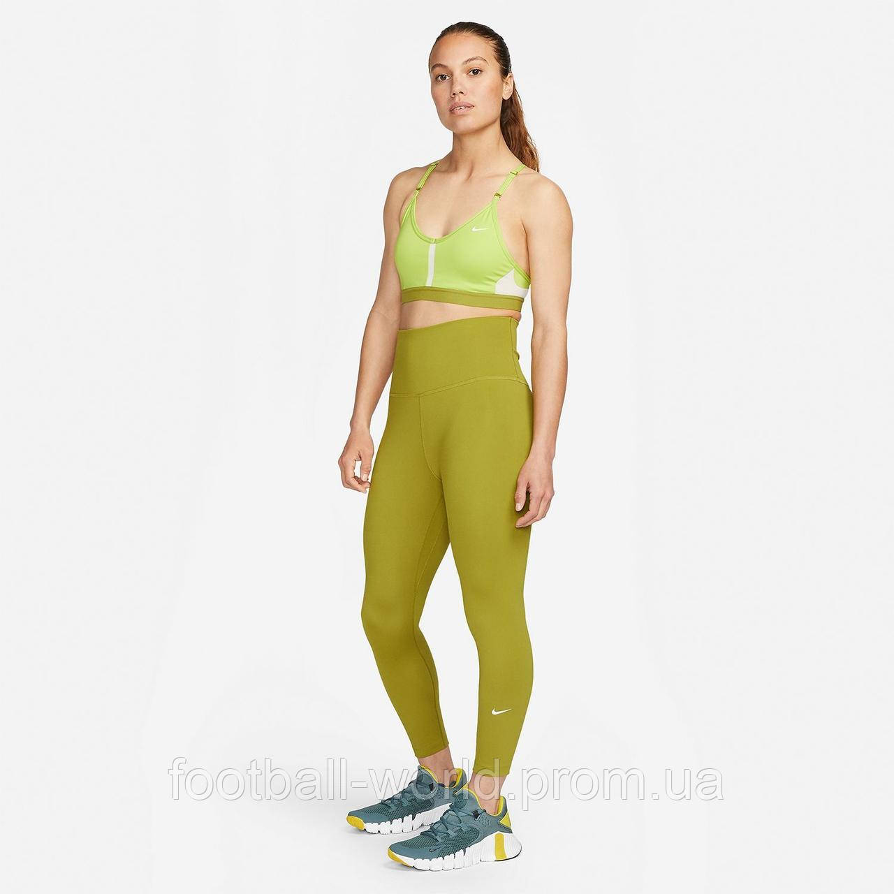 Лосины Женские Nike W NK ONE DF HR CROP TGHT Зеленые DM7276-390 — Купить на   ᐉ Удобная Доставка (1871858393)