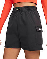 Шорты женские Nike W NSW SWSH SHORT WVN SU черные FJ4887-010