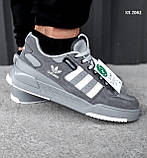 Чоловічі кросівки Adidas Forum low Gray, фото 4