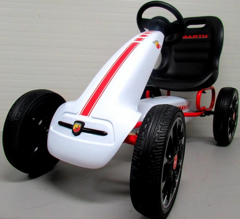 Картинг педальний GOKART, гокарт,  ABARTH WHITE  G Білий, фото 1
