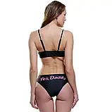 Роздільний купальник з написами у чорному кольорі, фото 10