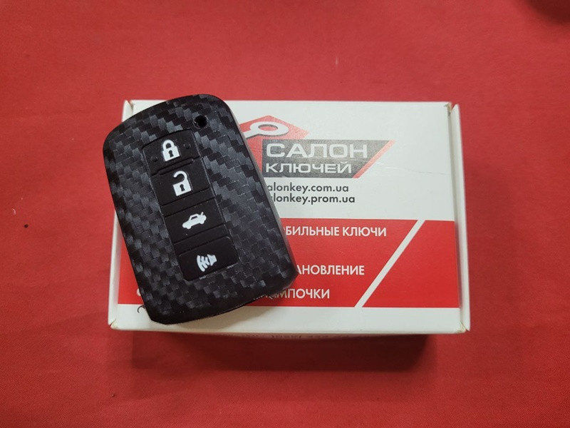Чохол для ключа Toyota Силіконовий-Карбон