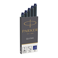 Картриджі Parker Quink для заправки перових ручок (5 шт, колір чорнила синій) 11 410BLU