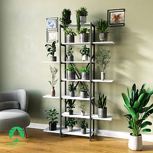 Стелаж підставка для квітів та рослин з метала та ЛДСП