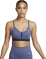 Топ женский Nike W NK INDY BRA V-NECK синий CZ4456-491