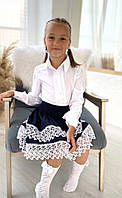 Рубашка школьная софт на девочку 116-146 см(2цв) "VL Classic" купить недорого от прямого поставщика
