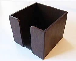 Підставка для серветок квадратна 14х14х9 см, колір коричневий