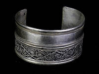 Браслет широкий стильний тибетське срібло