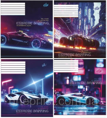 Зошит 96 аркушів клітинка "Бриск"/Cyberpunk, фото 1