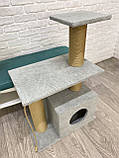 Когтеточка комплекс с домиком и лежанкой для кошек 85*55*35 см, фото 3