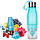 Пляшка для води із соковижималкою спортивна H2O Drink Water 650мл Синя пляшка із відсіком для фруктів, фото 7