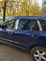 Hyundai SantaFe 2006-2012 Молдинг дверних стійок TSR Хром молдинг Хюндай Санта Фе 2