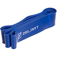 Резиновая петля Zelart 29-79 кг 64 мм лента для силовых тренировок, подтягиваний, становой тяги Синий