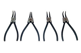 Набір щипців для стопорних кілець 175 мм (4 шт.) з високолегованої сталі, артикул 310710