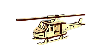 Деревяний конструктор вертоліт, гелікоптер