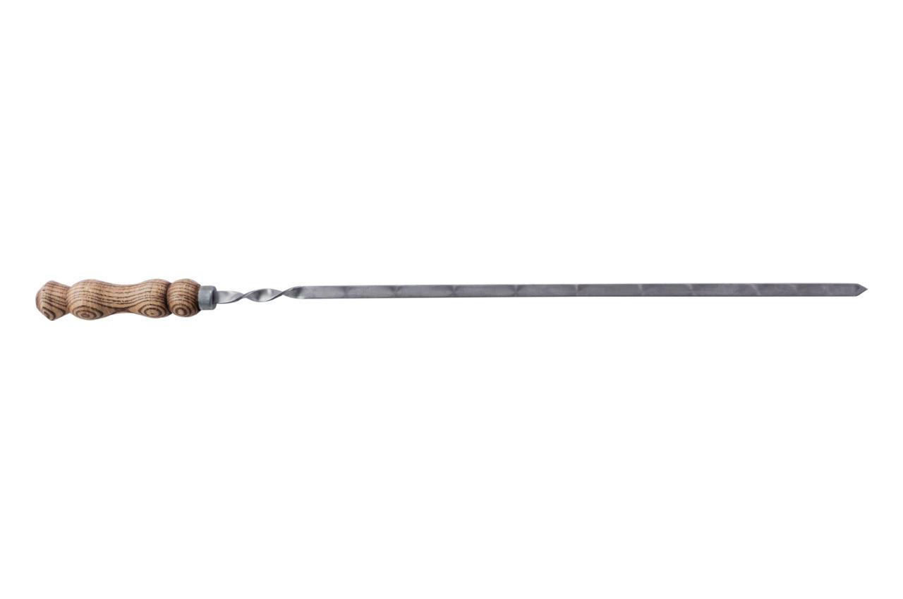 Шампур Сила — 720 x 12 x 3 мм плоский дерев'яна ручка 1 шт.