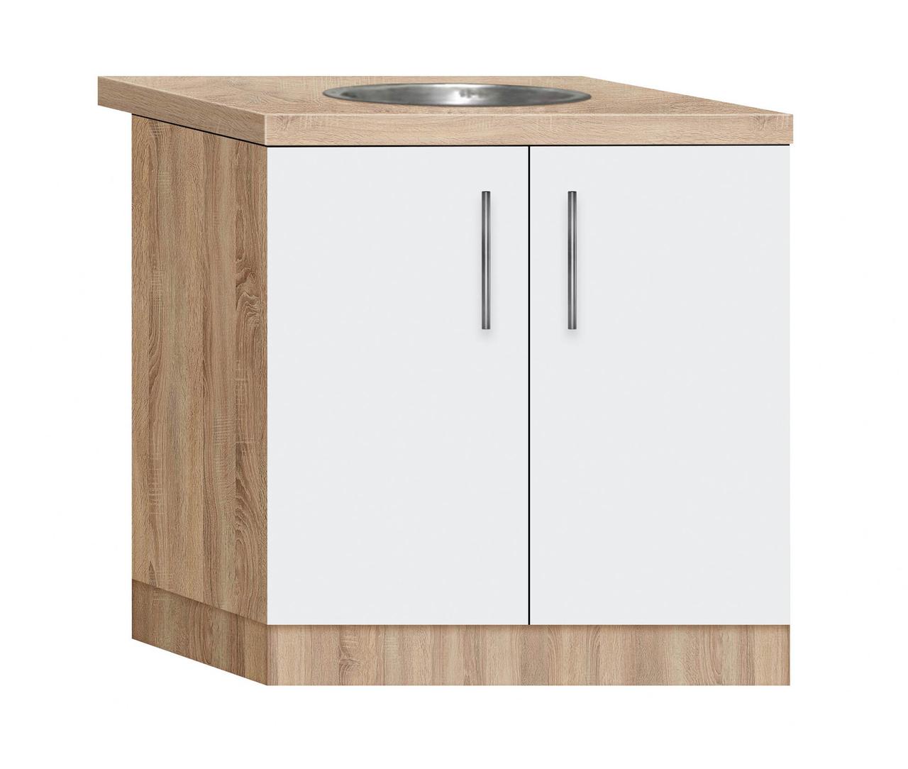 Тумба-мийка (двохдверна) з врізною мийкою зі стільницею 1-ї категорії (складська програма) ЛЮКС ширина 700, фото 1