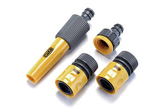 Набір для поливу "Сила" - 1 пістолет + 1 адаптер 1/2" на 3/4" + 2 конектори 1/2" (4 шт.)