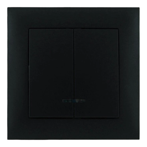 Вимикач Marshel Ideal 2-клавішний з підсвіткою чорний VS10-301-B